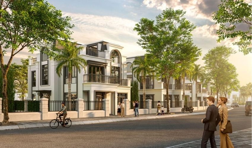 Phối cảnh biệt thự tại HUD Chánh Mỹ